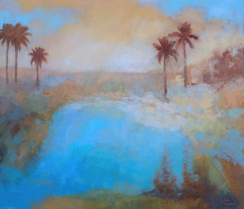 oil painting of Florida nature palm trees